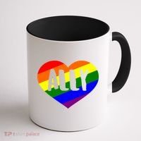 LGBT Pride Love Ally Heart Coffee Mug thumb 1
