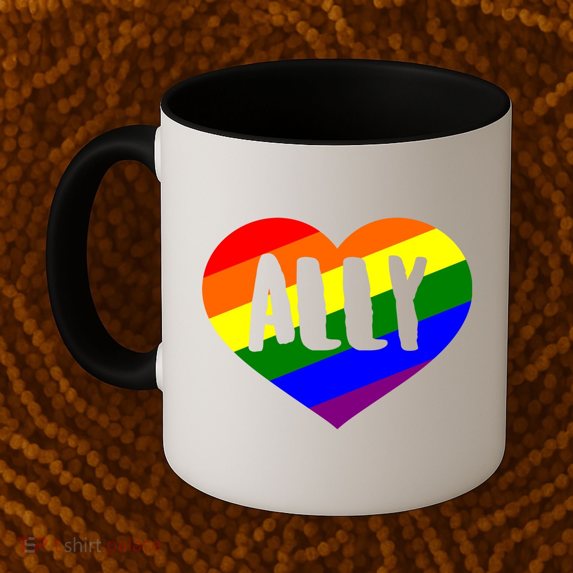 LGBT Pride Love Ally Heart Coffee Mug