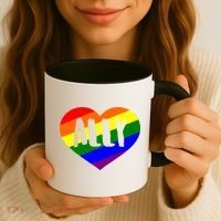 LGBT Pride Love Ally Heart Coffee Mug thumb 3