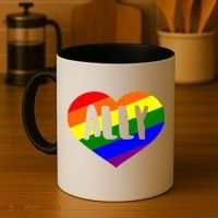 LGBT Pride Love Ally Heart Coffee Mug thumb 4