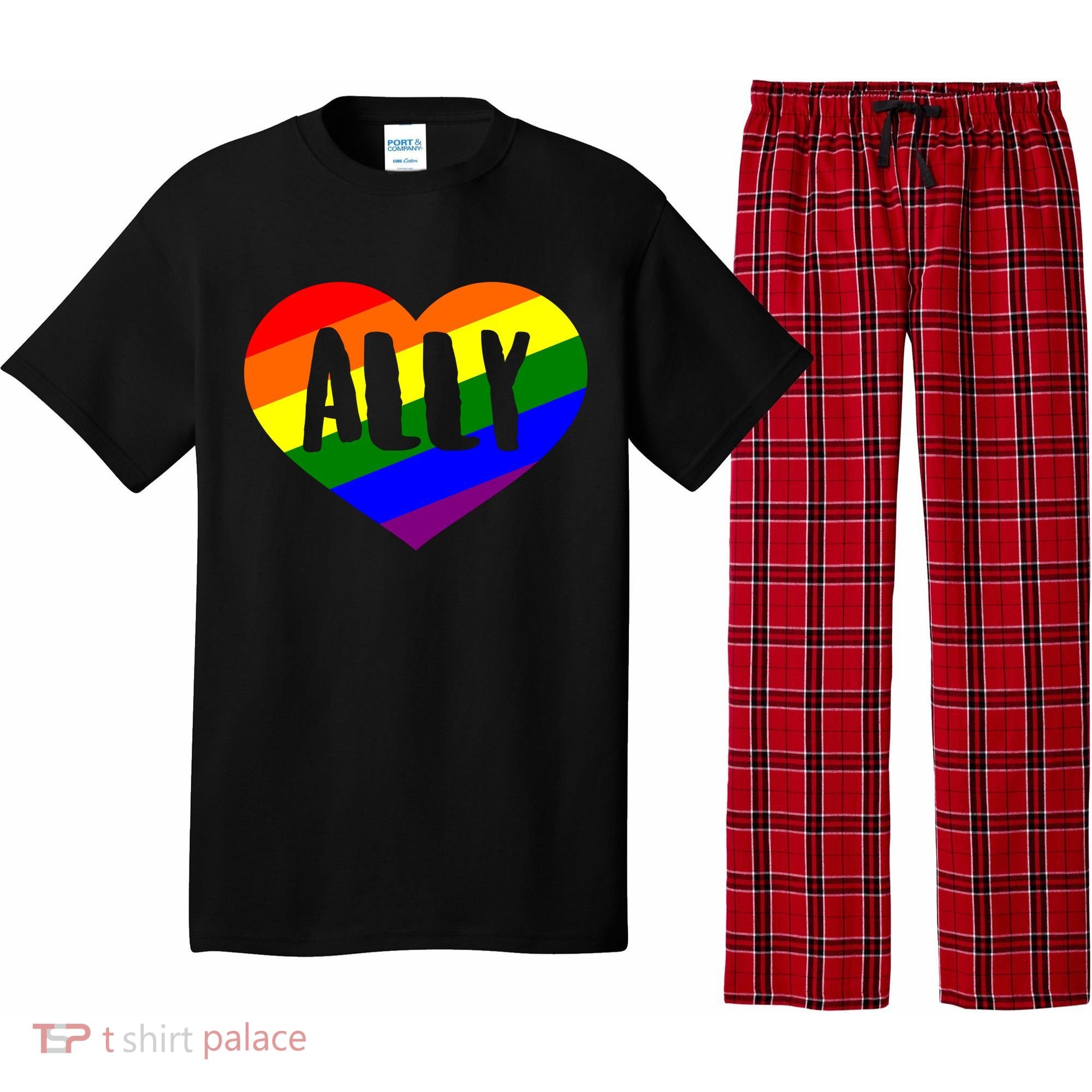 LGBT Pride Love Ally Heart Pajama Set