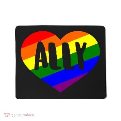 LGBT Pride Love Ally Heart Mousepad