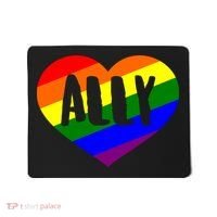 LGBT Pride Love Ally Heart Mousepad thumb 0
