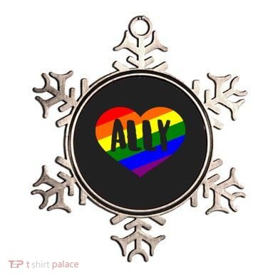 LGBT Pride Love Ally Heart Ornament