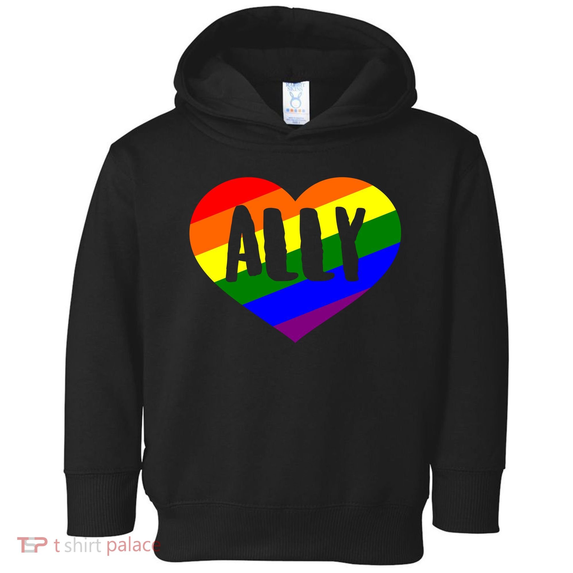 LGBT Pride Love Ally Heart Toddler Hoodie