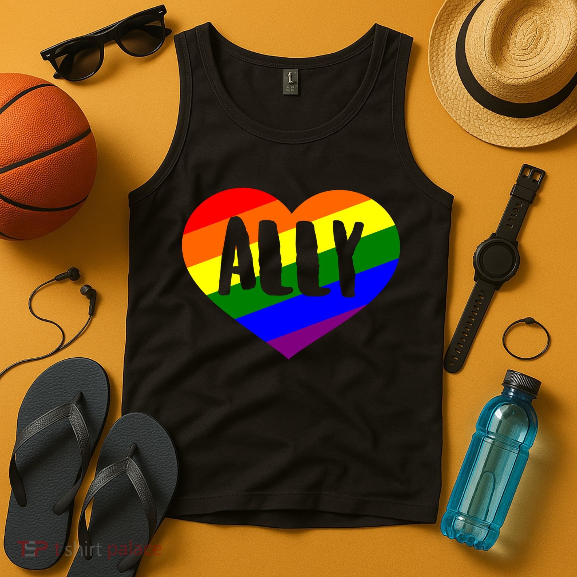 LGBT Pride Love Ally Heart Tank Top