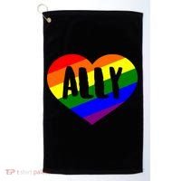 LGBT Pride Love Ally Heart Golf Towel thumb 0