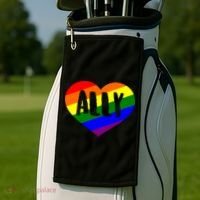 LGBT Pride Love Ally Heart Golf Towel thumb 2