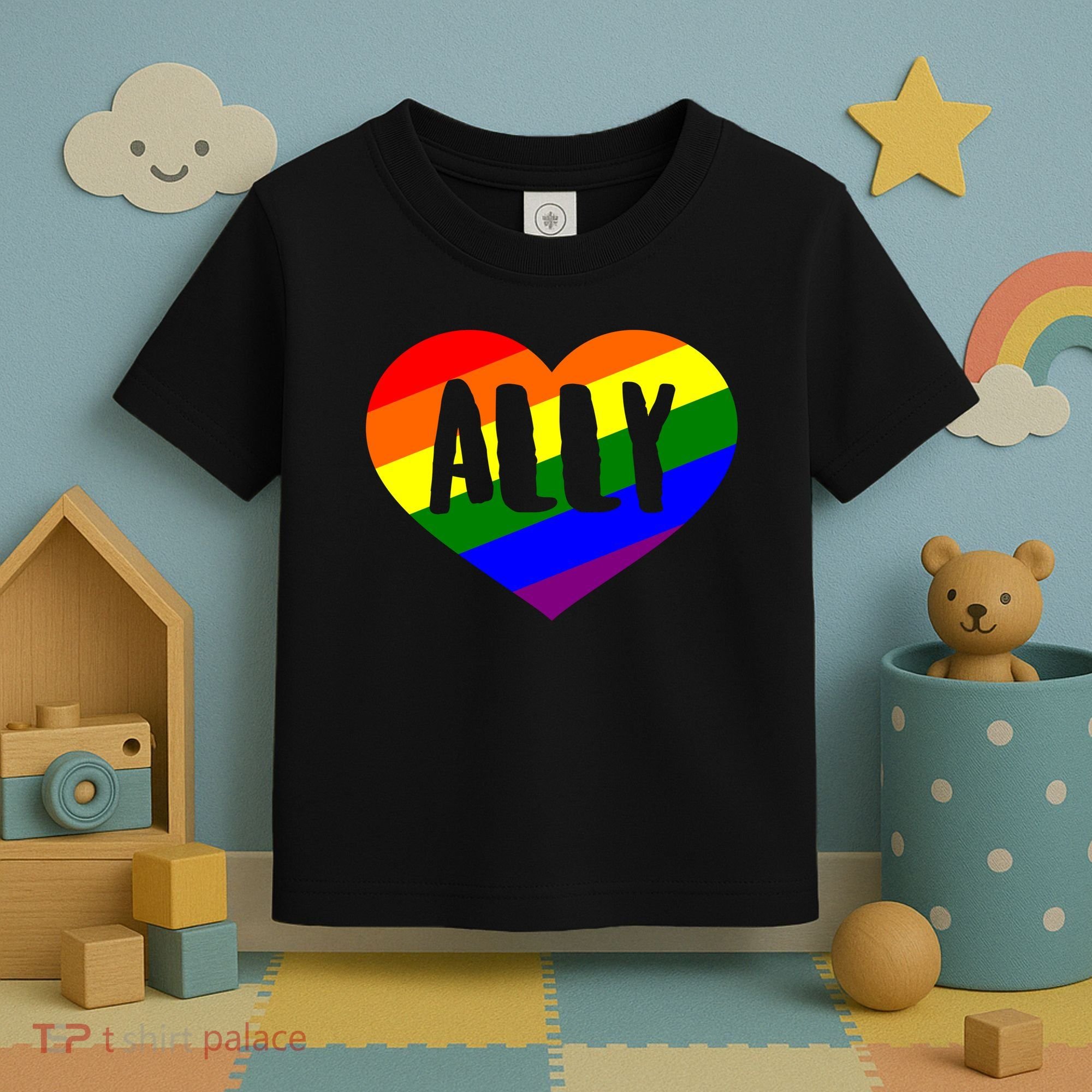 LGBT Pride Love Ally Heart Toddler T-Shirt