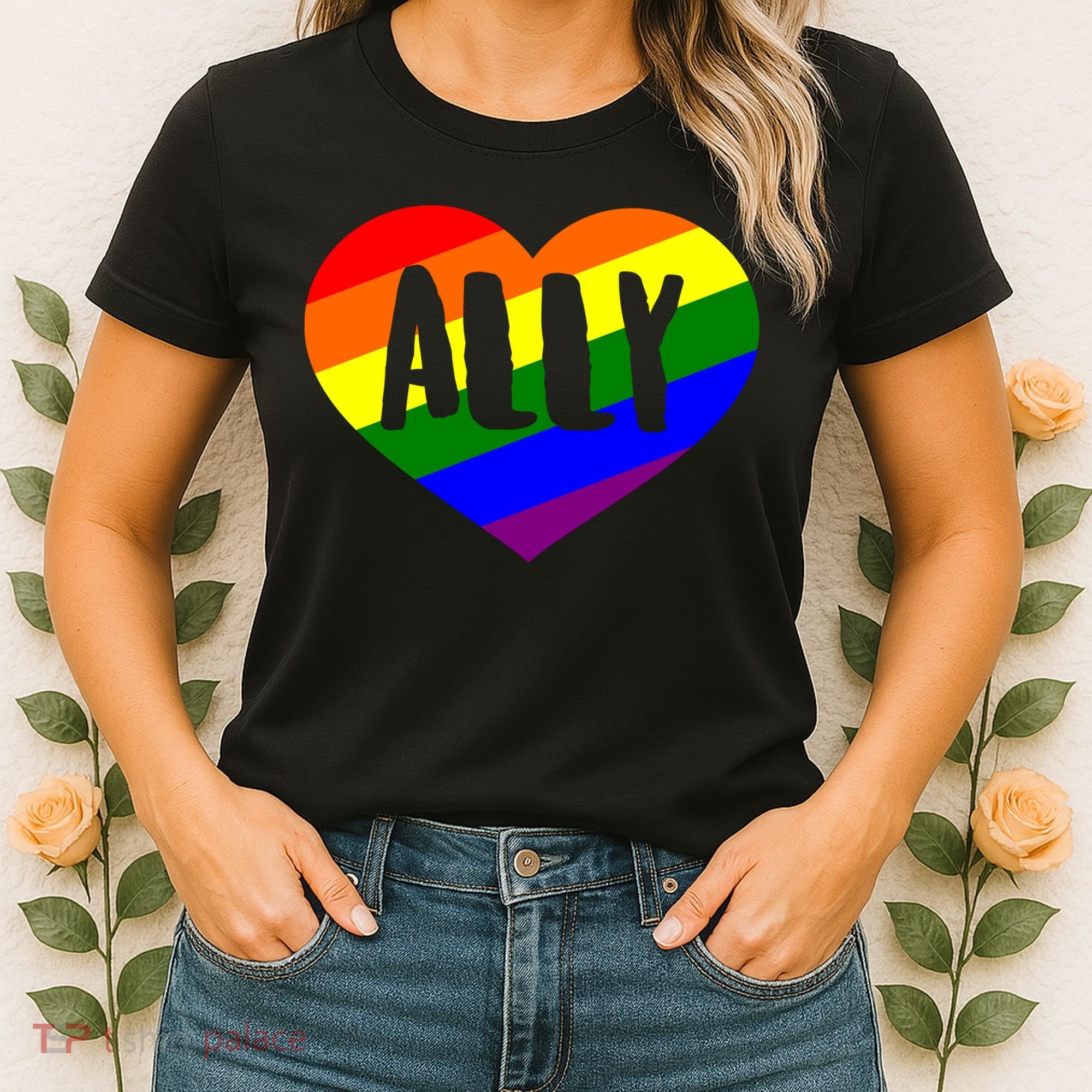 LGBT Pride Love Ally Heart Women's T-Shirt