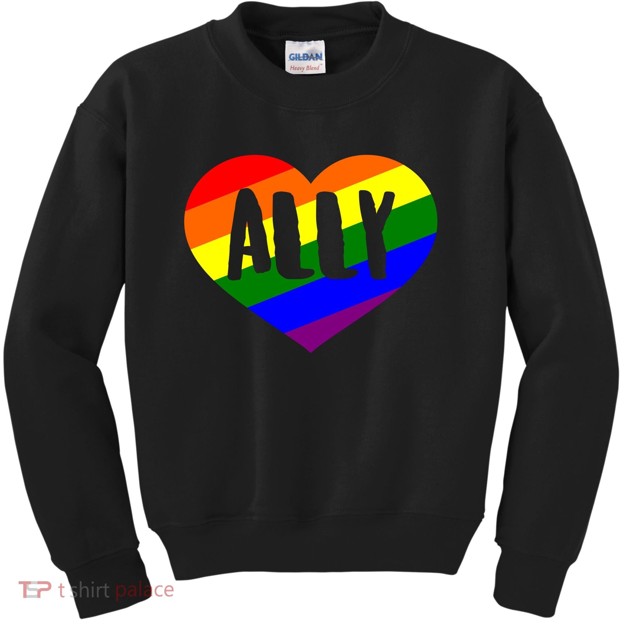 LGBT Pride Love Ally Heart Kids Sweatshirt