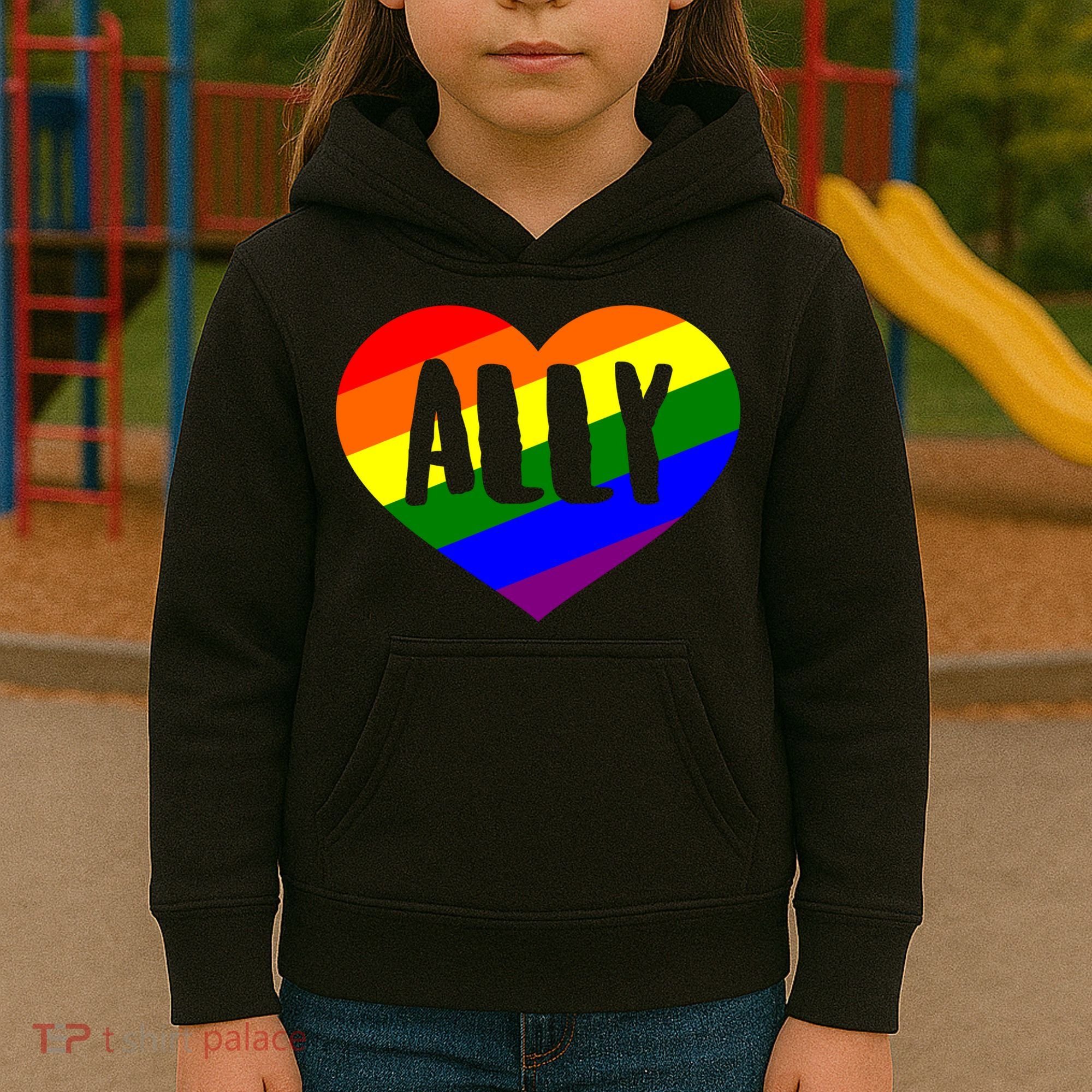 LGBT Pride Love Ally Heart Kids Hoodie