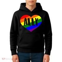 LGBT Pride Love Ally Heart Kids Hoodie thumb 4