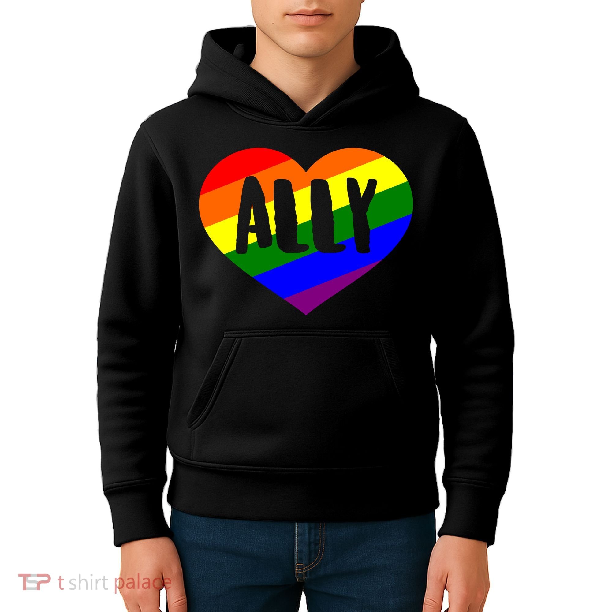 LGBT Pride Love Ally Heart Kids Hoodie
