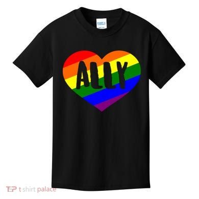 LGBT Pride Love Ally Heart Kids T-Shirt