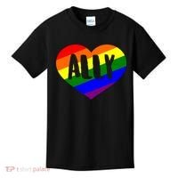 LGBT Pride Love Ally Heart Kids T-Shirt thumb 0