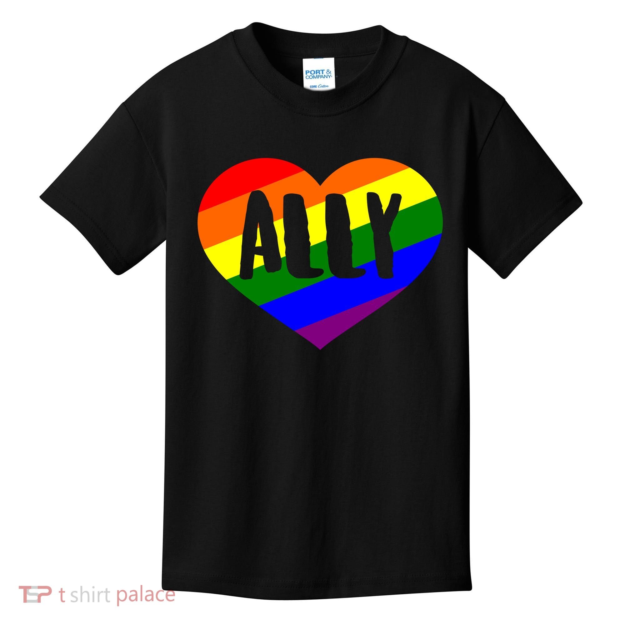LGBT Pride Love Ally Heart Kids T-Shirt