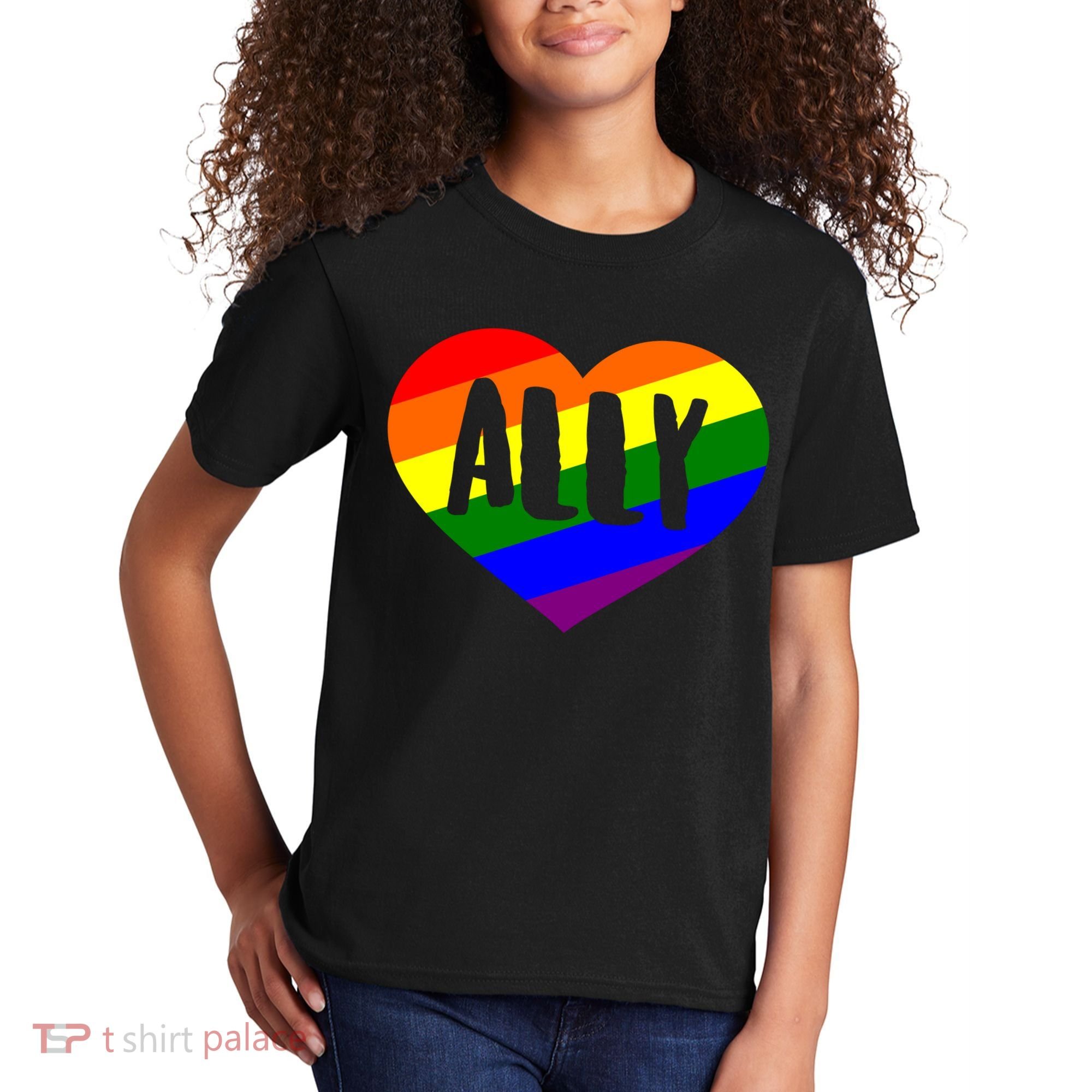LGBT Pride Love Ally Heart Kids T-Shirt