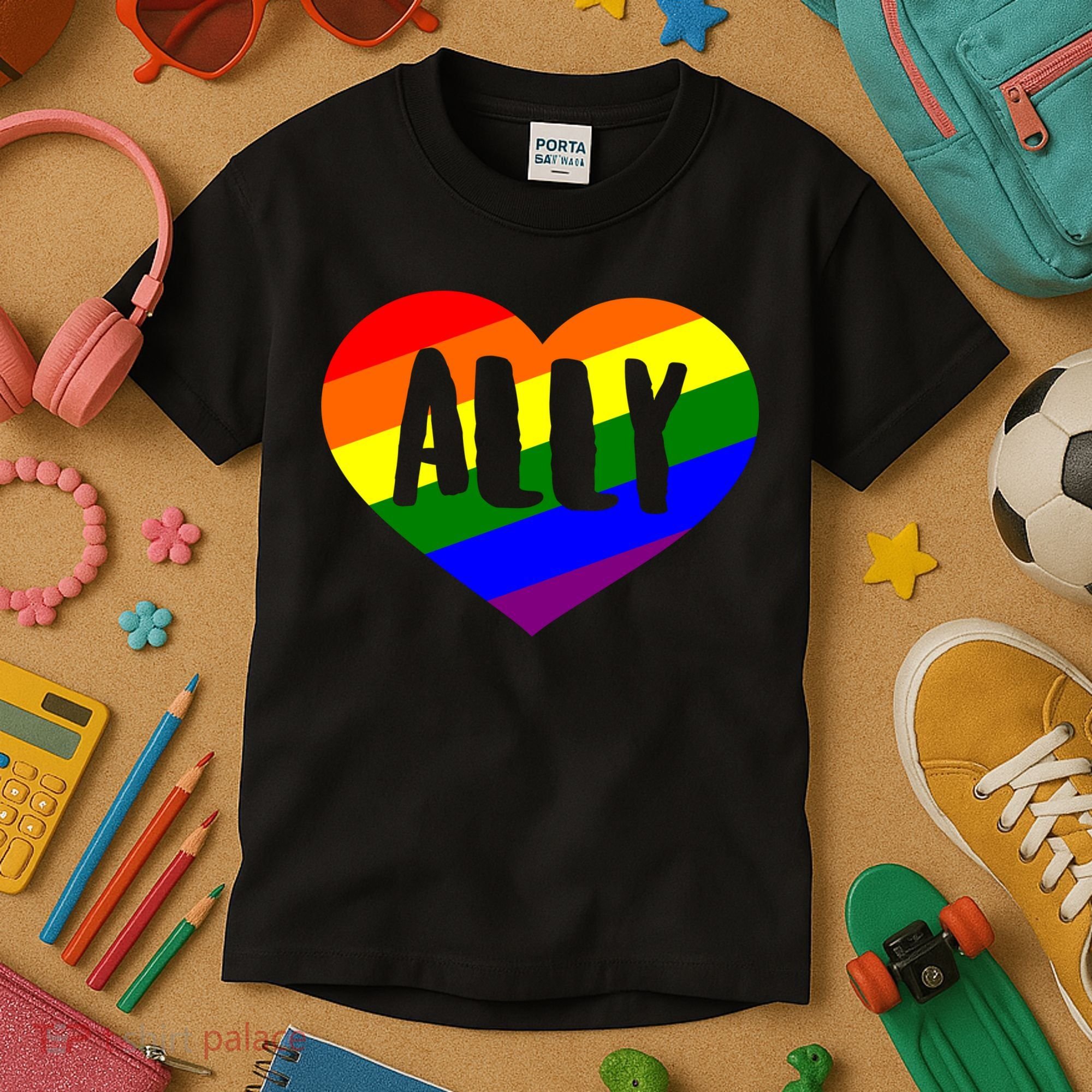 LGBT Pride Love Ally Heart Kids T-Shirt