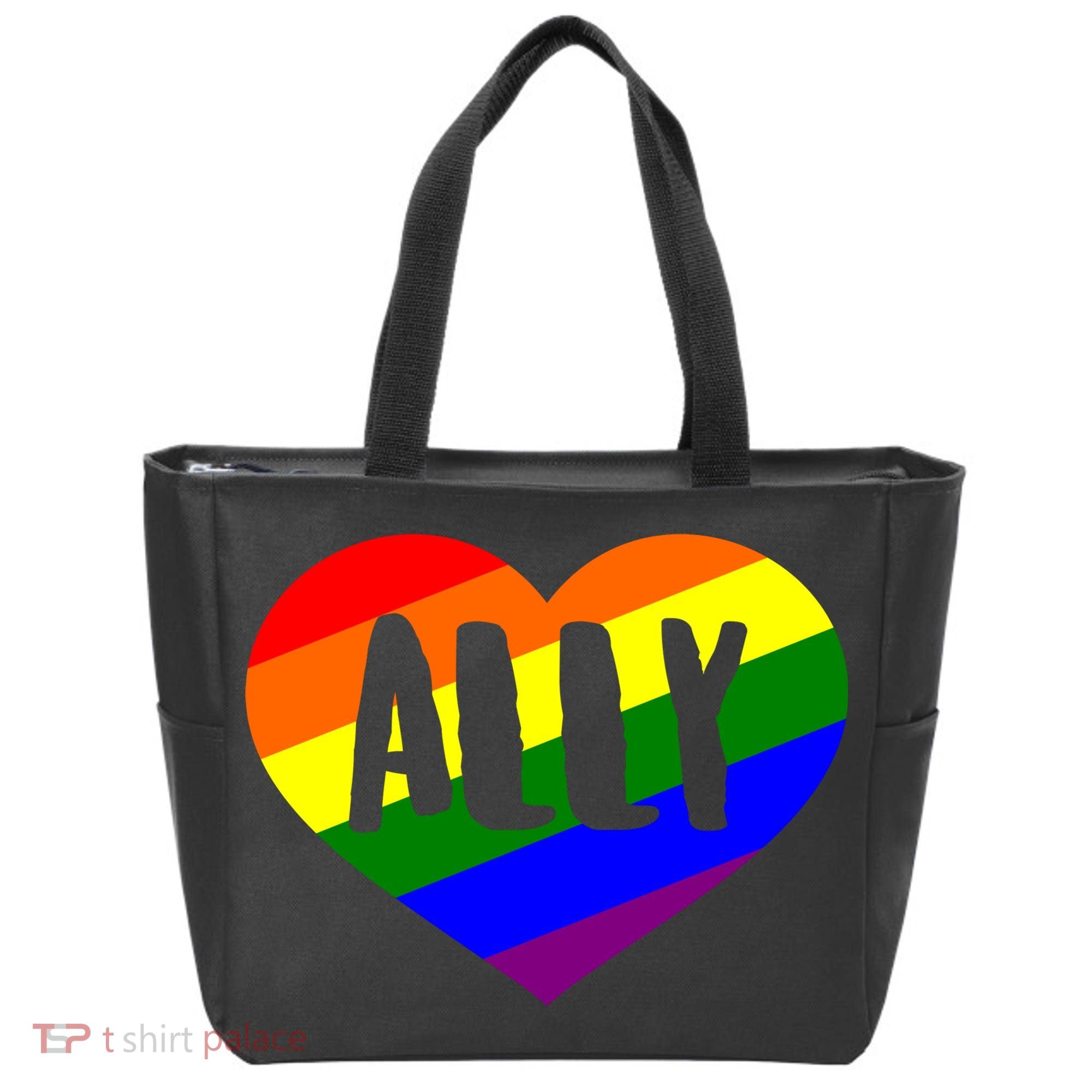 LGBT Pride Love Ally Heart Tote Bag
