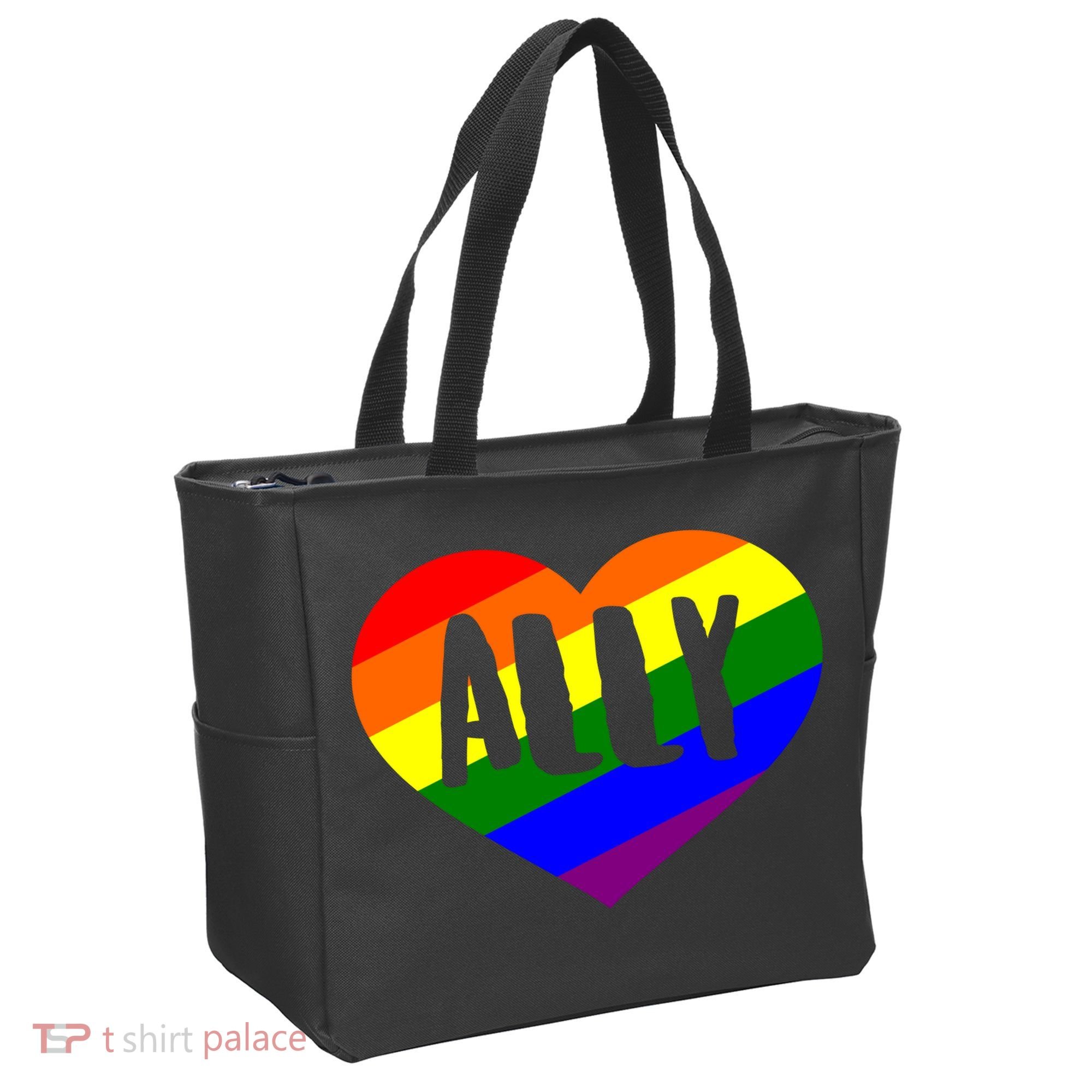 LGBT Pride Love Ally Heart Tote Bag