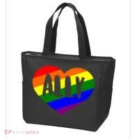 LGBT Pride Love Ally Heart Tote Bag thumb 3