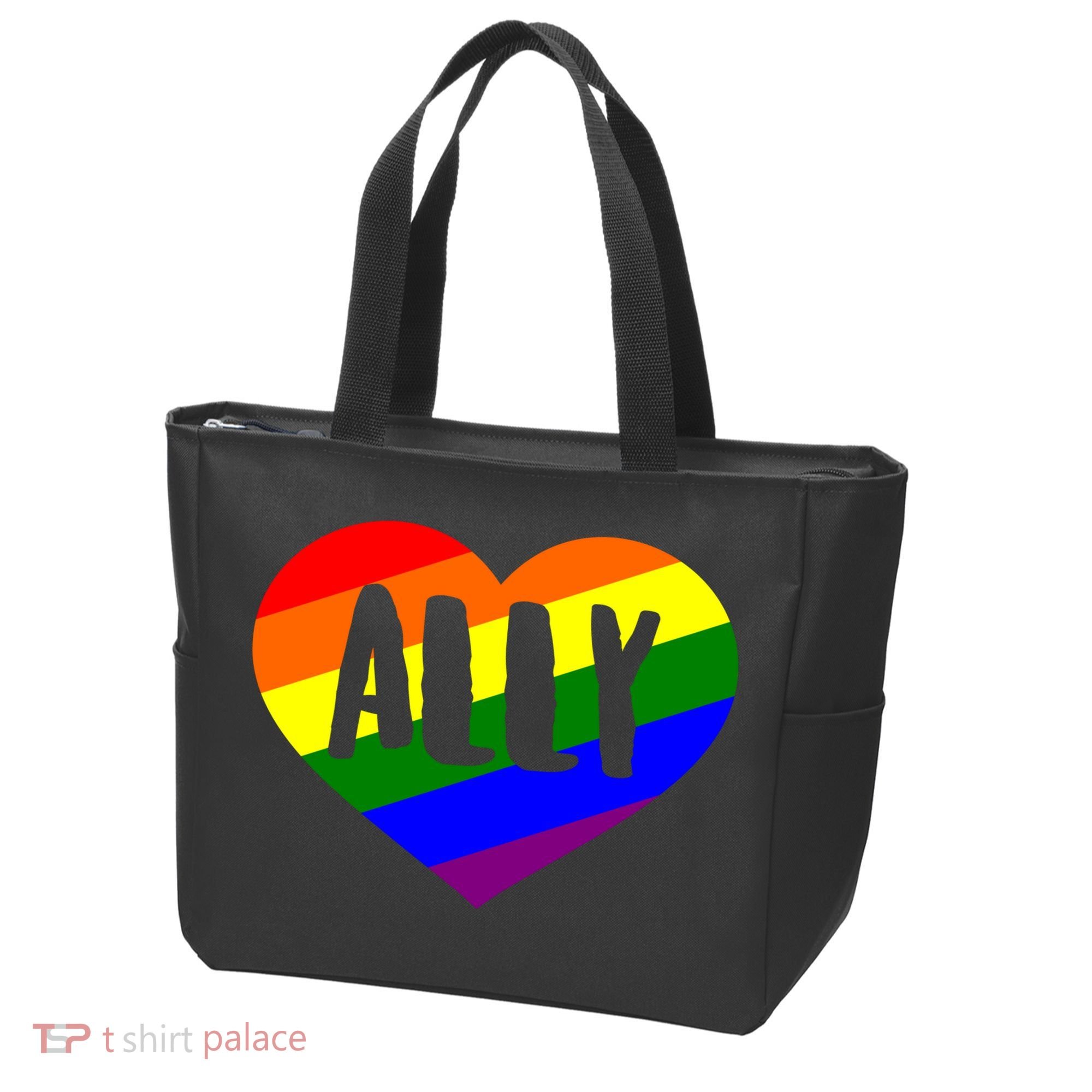LGBT Pride Love Ally Heart Tote Bag