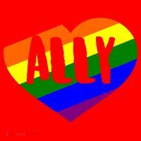 LGBT Pride Love Ally Heart Santa Hat thumb 1