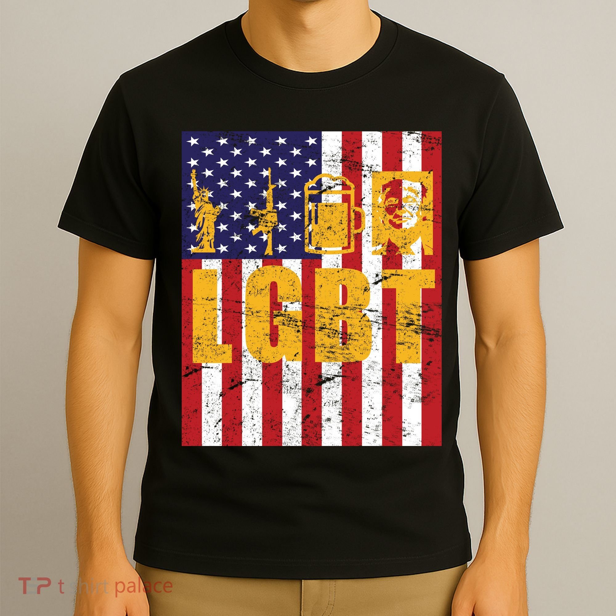 LGBT USA American trump Flag T-Shirt