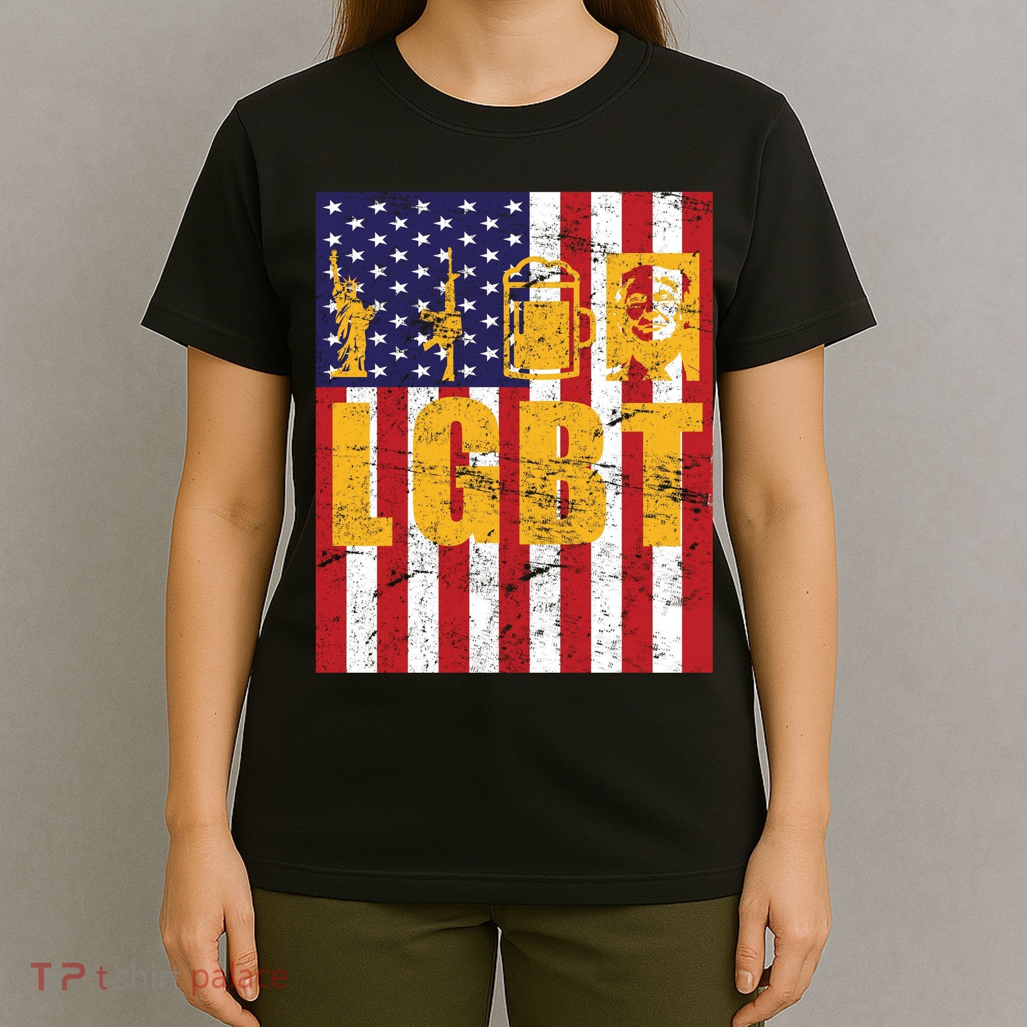 LGBT USA American trump Flag T-Shirt