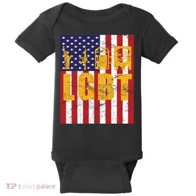 LGBT USA American trump Flag Baby Bodysuit