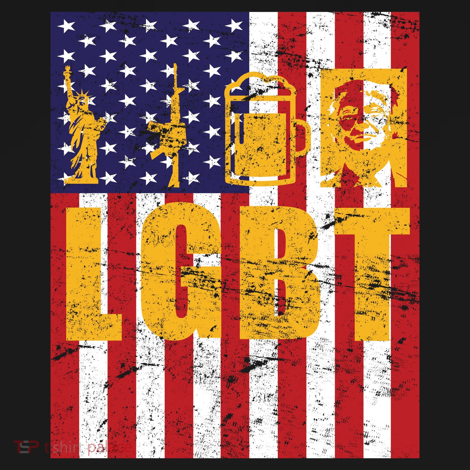 LGBT USA American trump Flag Baby Bodysuit