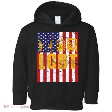 LGBT USA American trump Flag Toddler Hoodie
