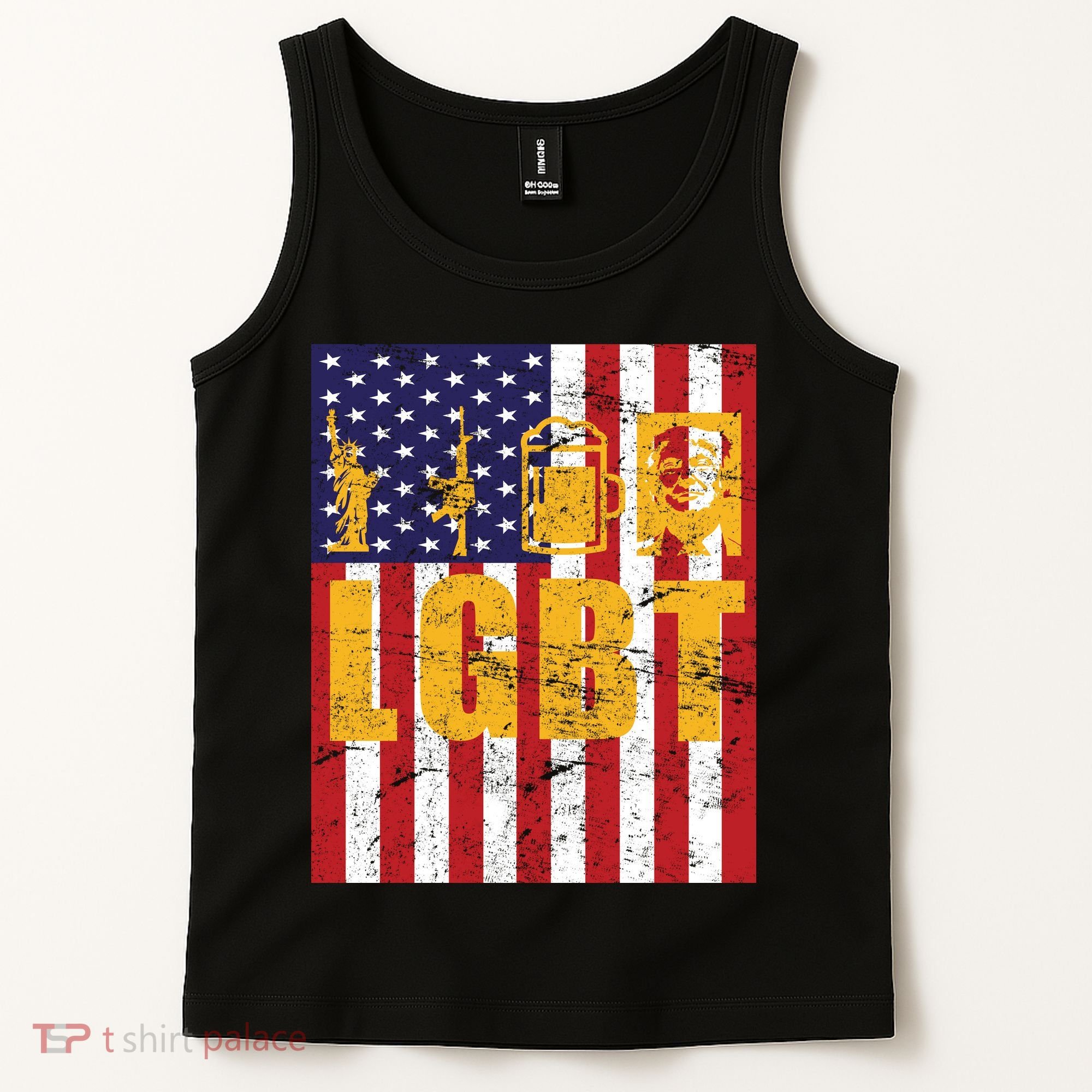 LGBT USA American trump Flag Tank Top