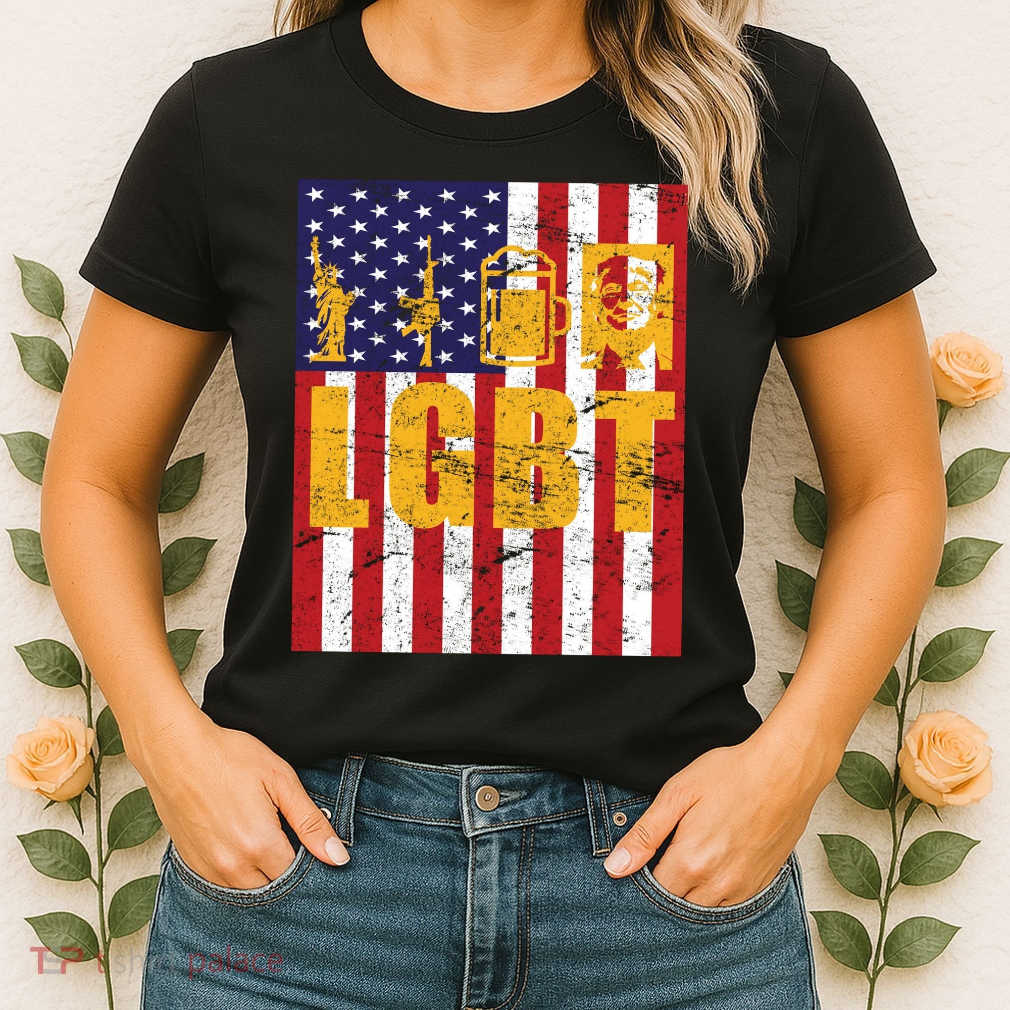 LGBT USA American trump Flag Women's T-Shirt