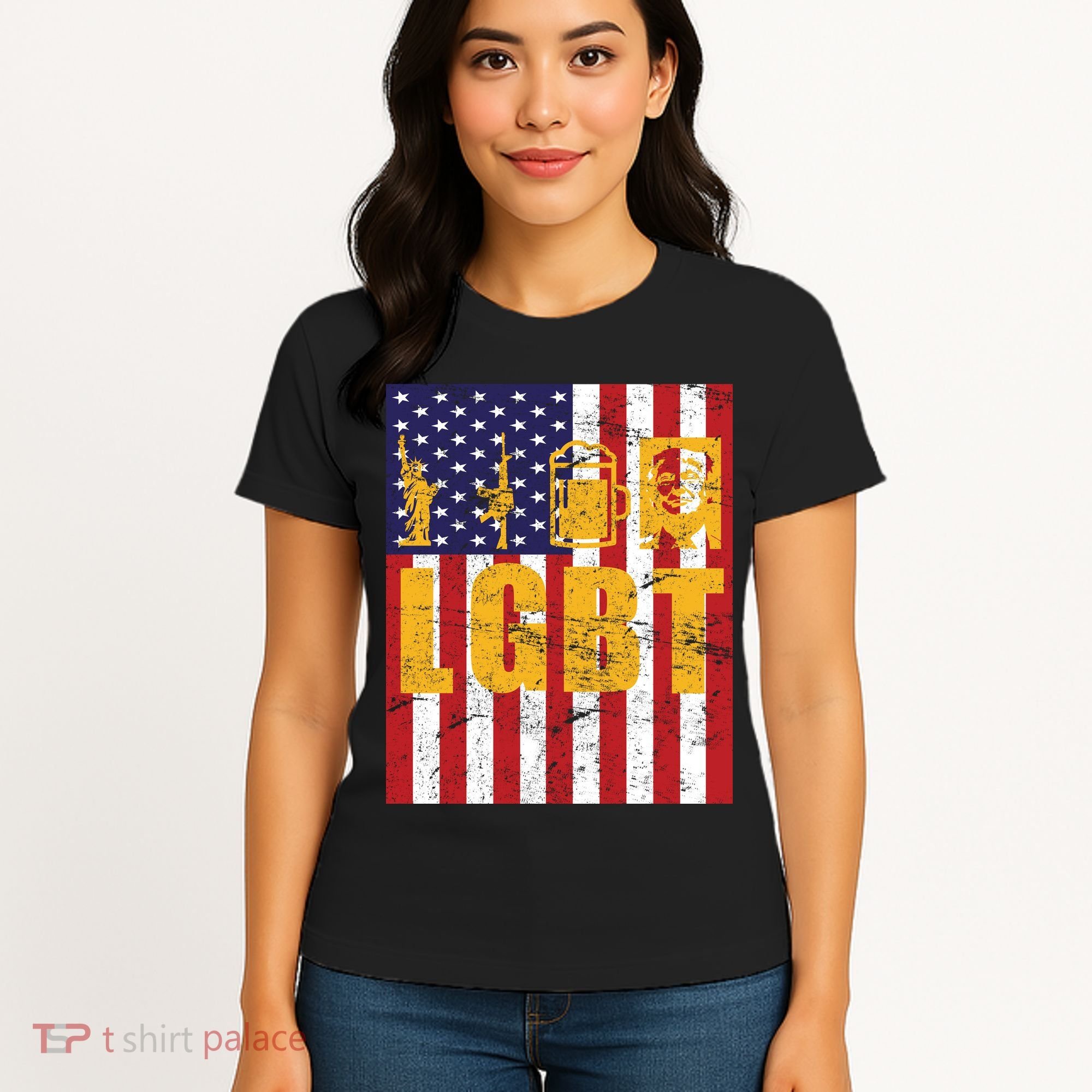 LGBT USA American trump Flag Women's T-Shirt