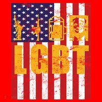 LGBT USA American trump Flag Santa Hat thumb 1
