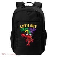 Lets Get Cray Cray Dabbing Crawfish Mardi Gras Backpack thumb 0