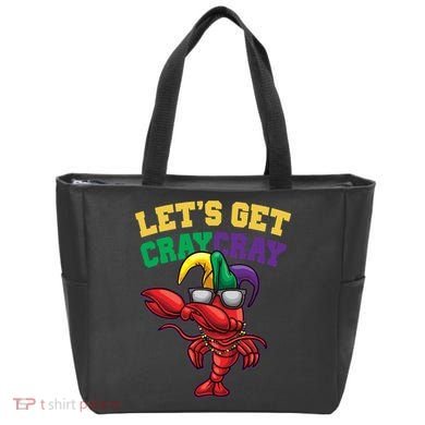 Lets Get Cray Cray Dabbing Crawfish Mardi Gras Tote Bag