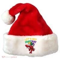 Lets Get Cray Cray Dabbing Crawfish Mardi Gras Santa Hat thumb 0