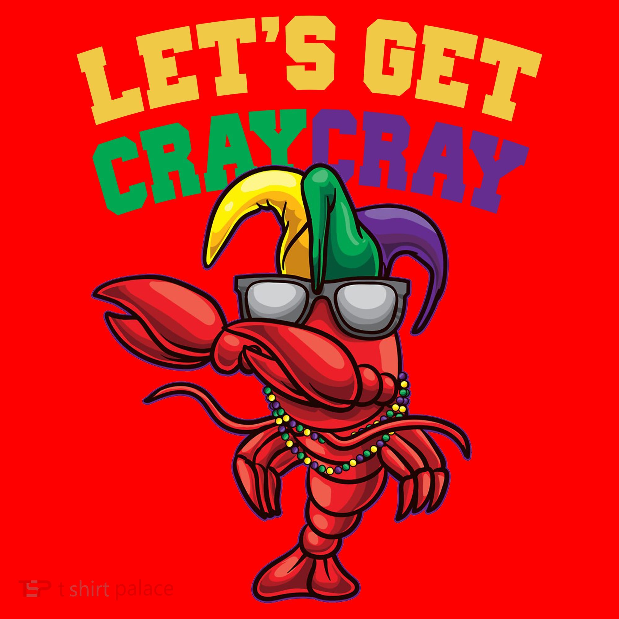 Lets Get Cray Cray Dabbing Crawfish Mardi Gras Santa Hat