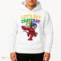Lets Get Cray Cray Dabbing Crawfish Mardi Gras Hoodie thumb 2