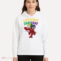 Lets Get Cray Cray Dabbing Crawfish Mardi Gras Hoodie thumb 5