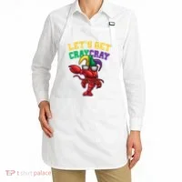 Lets Get Cray Cray Dabbing Crawfish Mardi Gras Apron thumb 2