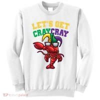 Lets Get Cray Cray Dabbing Crawfish Mardi Gras Sweatshirt thumb 0