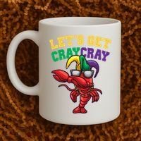 Lets Get Cray Cray Dabbing Crawfish Mardi Gras Coffee Mug thumb 2