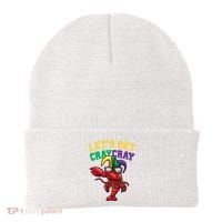 Lets Get Cray Cray Dabbing Crawfish Mardi Gras Beanie thumb 0