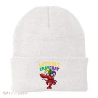 Lets Get Cray Cray Dabbing Crawfish Mardi Gras Beanie thumb 0