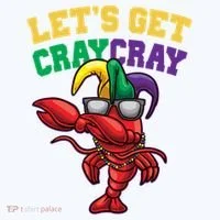 Lets Get Cray Cray Dabbing Crawfish Mardi Gras Women's Hoodie thumb 2