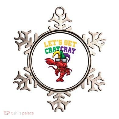 Lets Get Cray Cray Dabbing Crawfish Mardi Gras Ornament